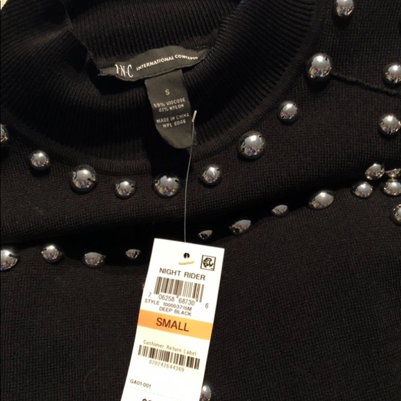 Black Silver Studded Dress - Picture 2 of 3